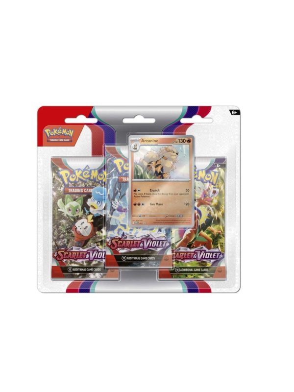 Pokémon TCG: Scarlet & Violet – 3 Booster Packs & Arcanine Promo Card