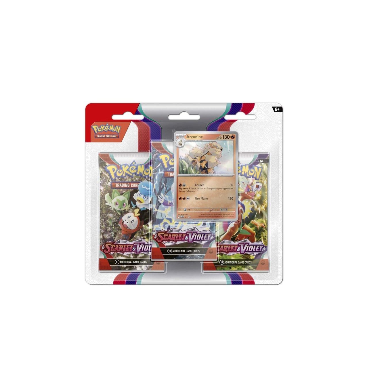 Pokémon TCG: Scarlet & Violet – 3 Booster Packs & Arcanine Promo Card