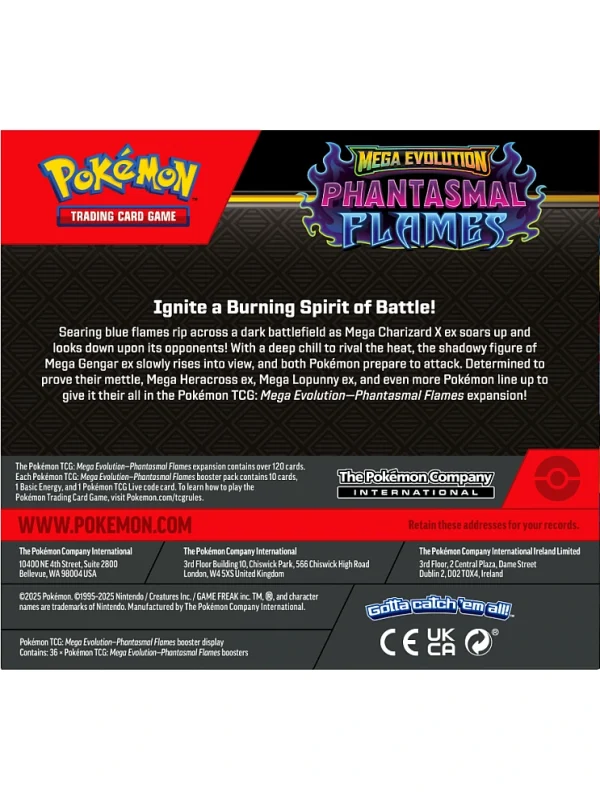 Pokémon – Mega Evolution: Phantasmal Flames Booster Box