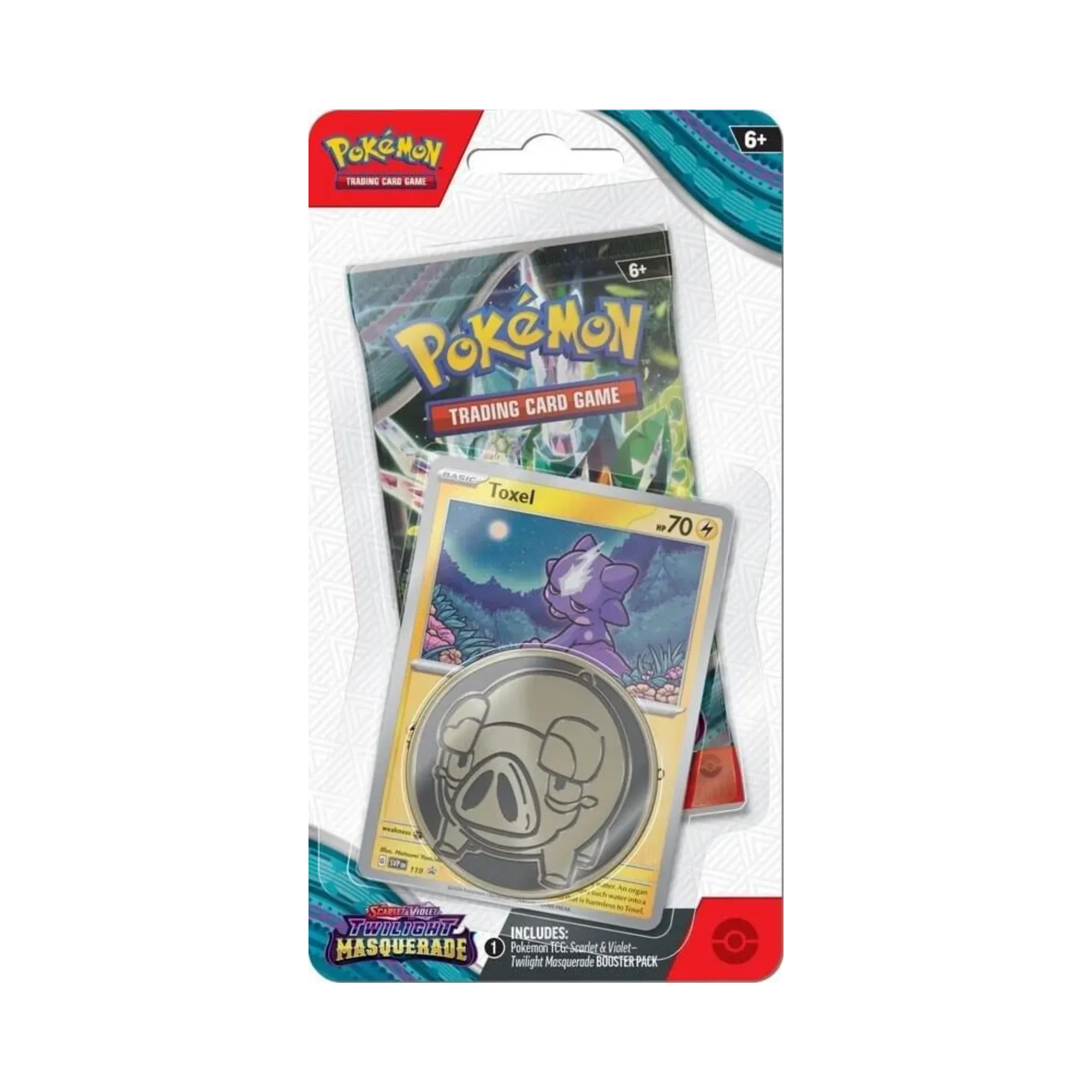 Pokemon TCG Twilight Masquerade Single Pack Blister Set Of 2 (Toxel)